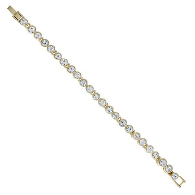 Gold crystal tennis bracelet